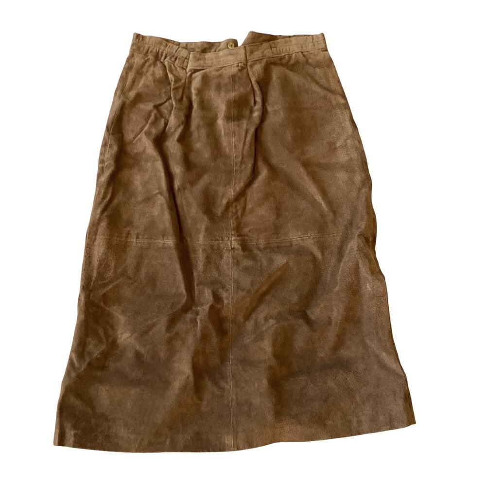 Silvercord Suede Leather Skirt
